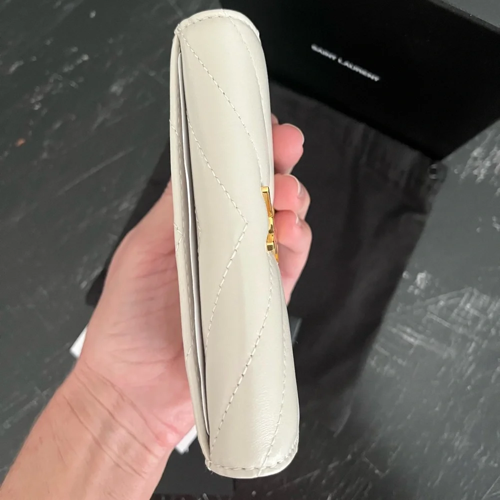 Saint Laurent Quilted Leather Card Holder Wallet - Picture 12 of 16